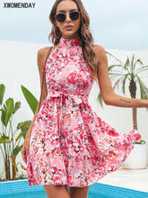 Charlotte Summer Breeze Halter Dress in Light Chiffon-2